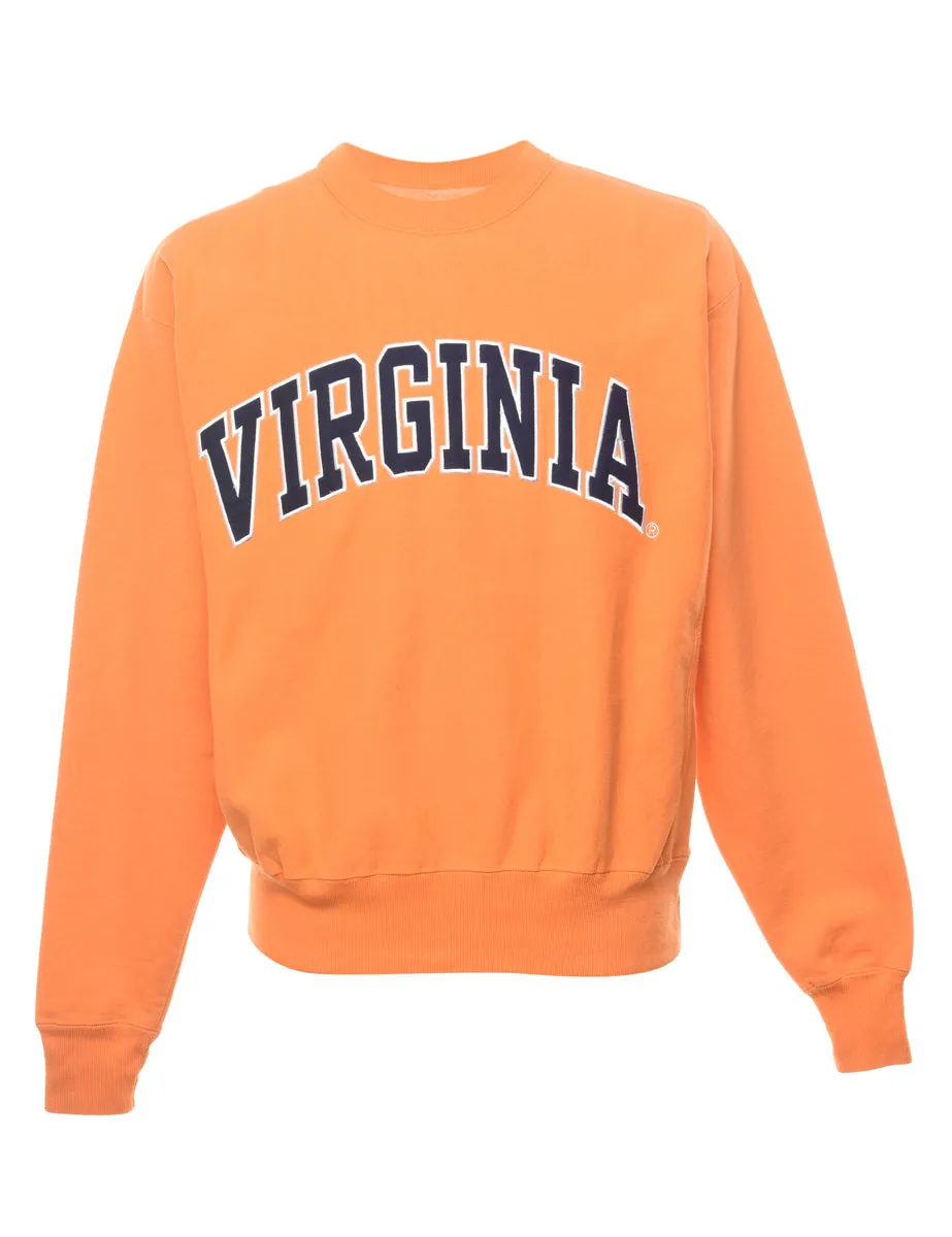 Orange Virginia Printed Sweatshirt - M