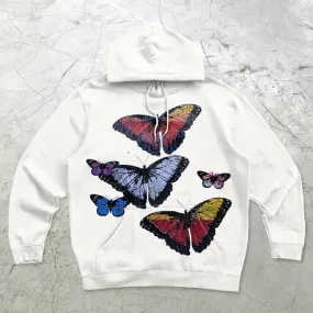 Personalized butterfly retro casual long-sleeved hoodie