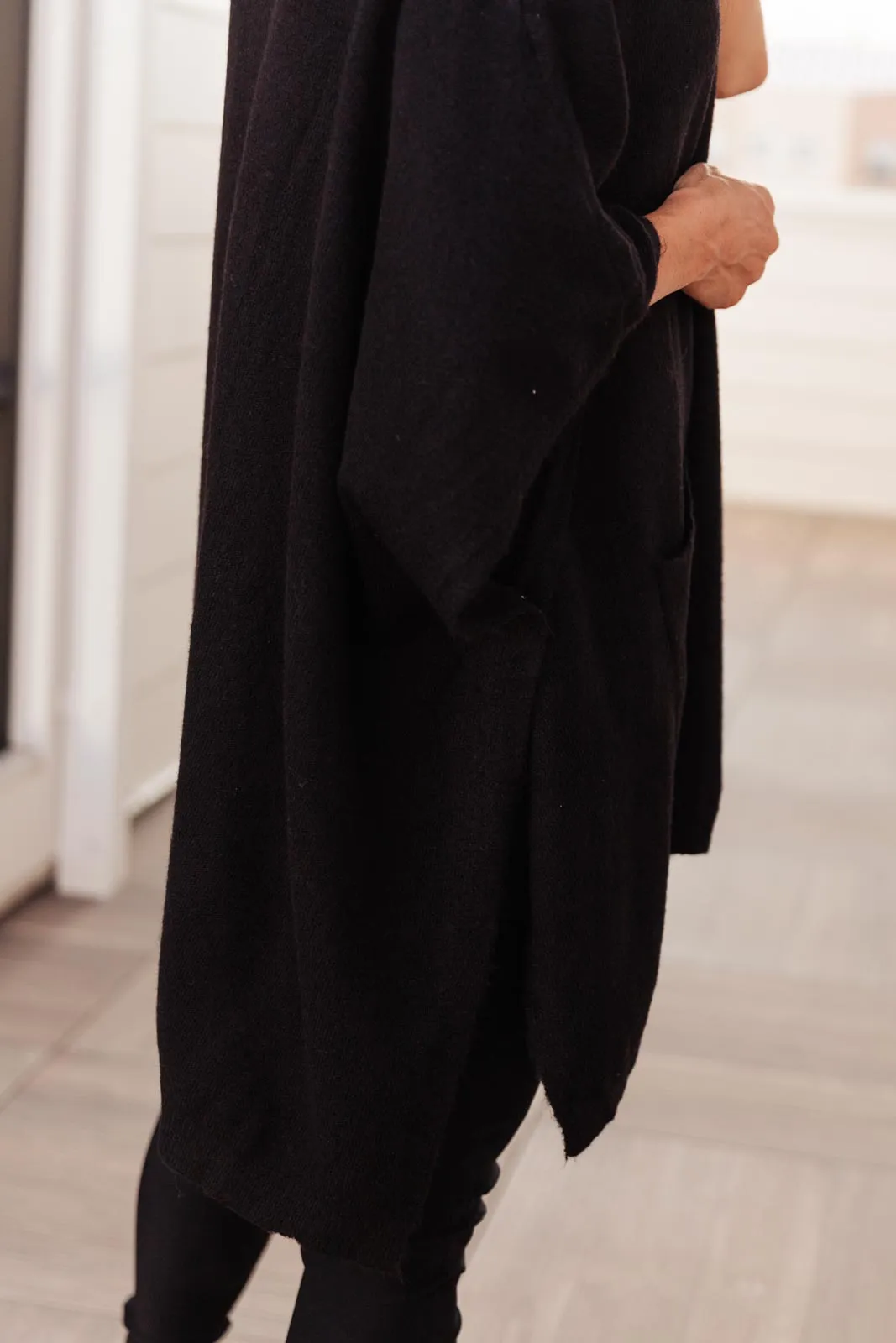 Pocket Poncho in Black