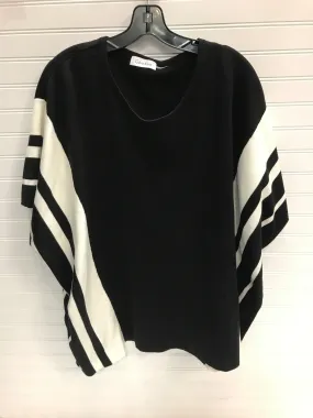 Poncho By Calvin Klein In Black & White, Size: Osfm