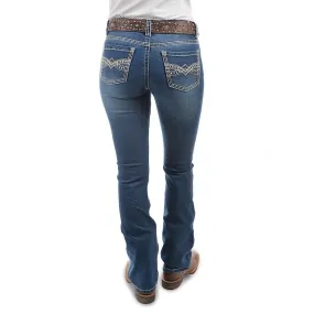 Pure Western Womens Savannah Boot Cut Jean 34 Leg Morning Sky