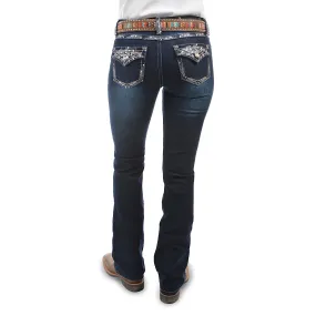 Pure Western Women's Taylor Boot Cut Jean 34 Leg Midnight