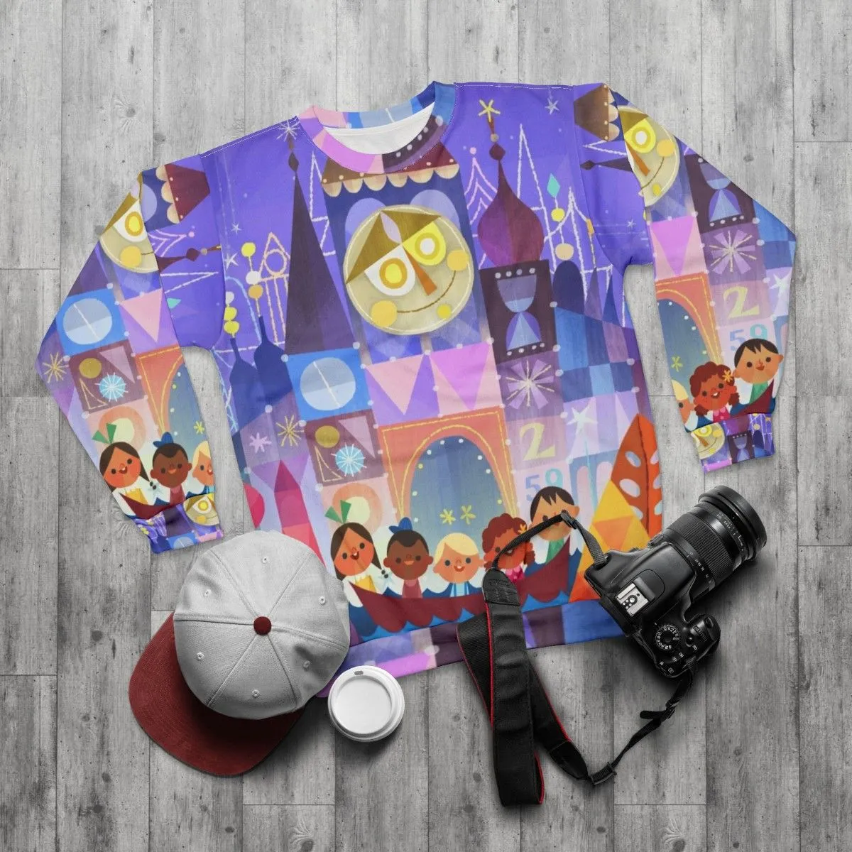 "Disney 'It's a Small World' Little Word Afterall Sweatshirt"