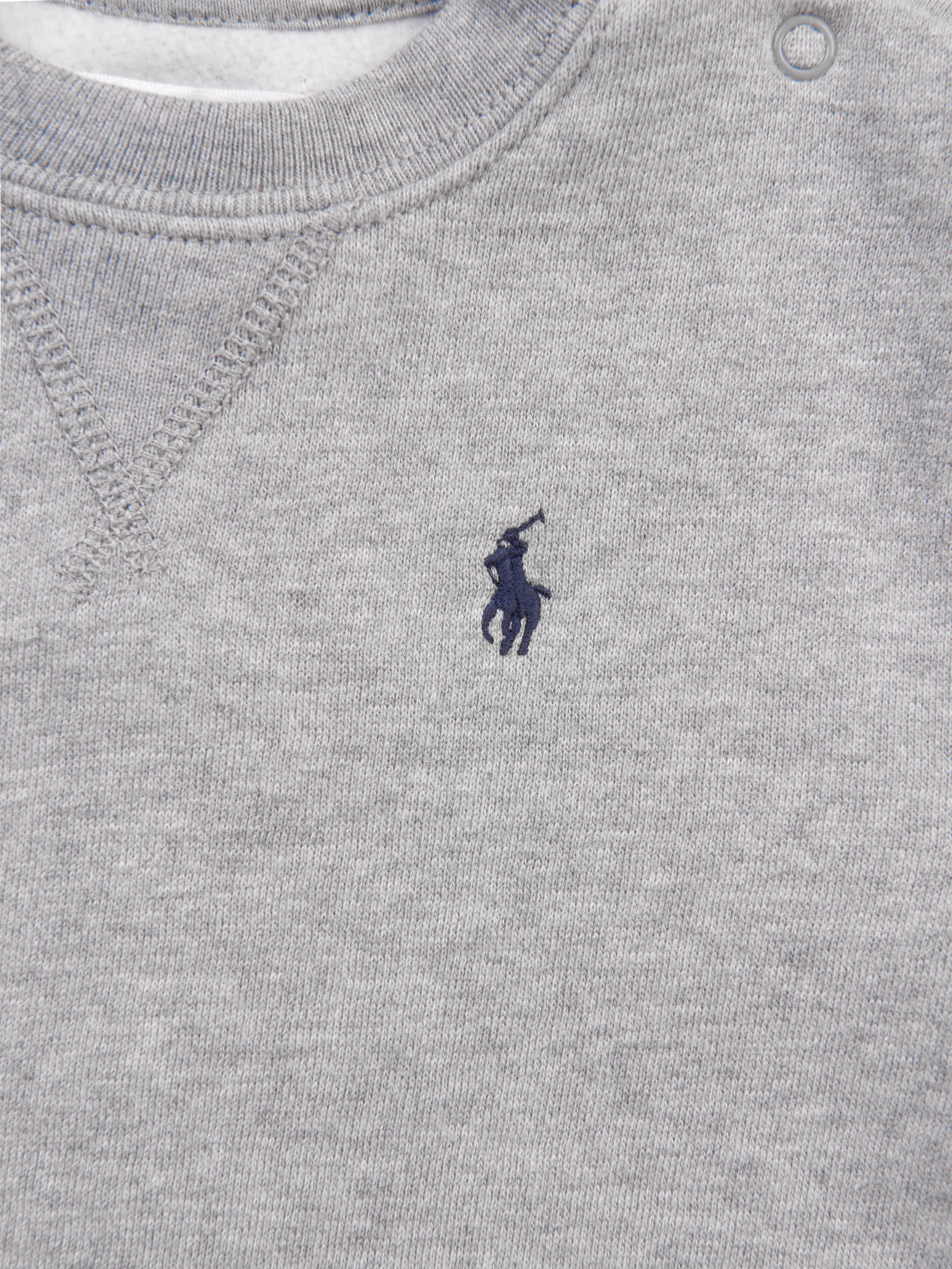 Ralph Lauren Baby Boys Logo Sweatshirt in Grey