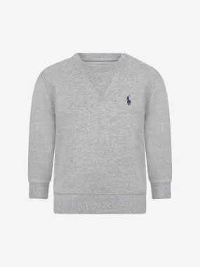 Ralph Lauren Baby Boys Logo Sweatshirt in Grey