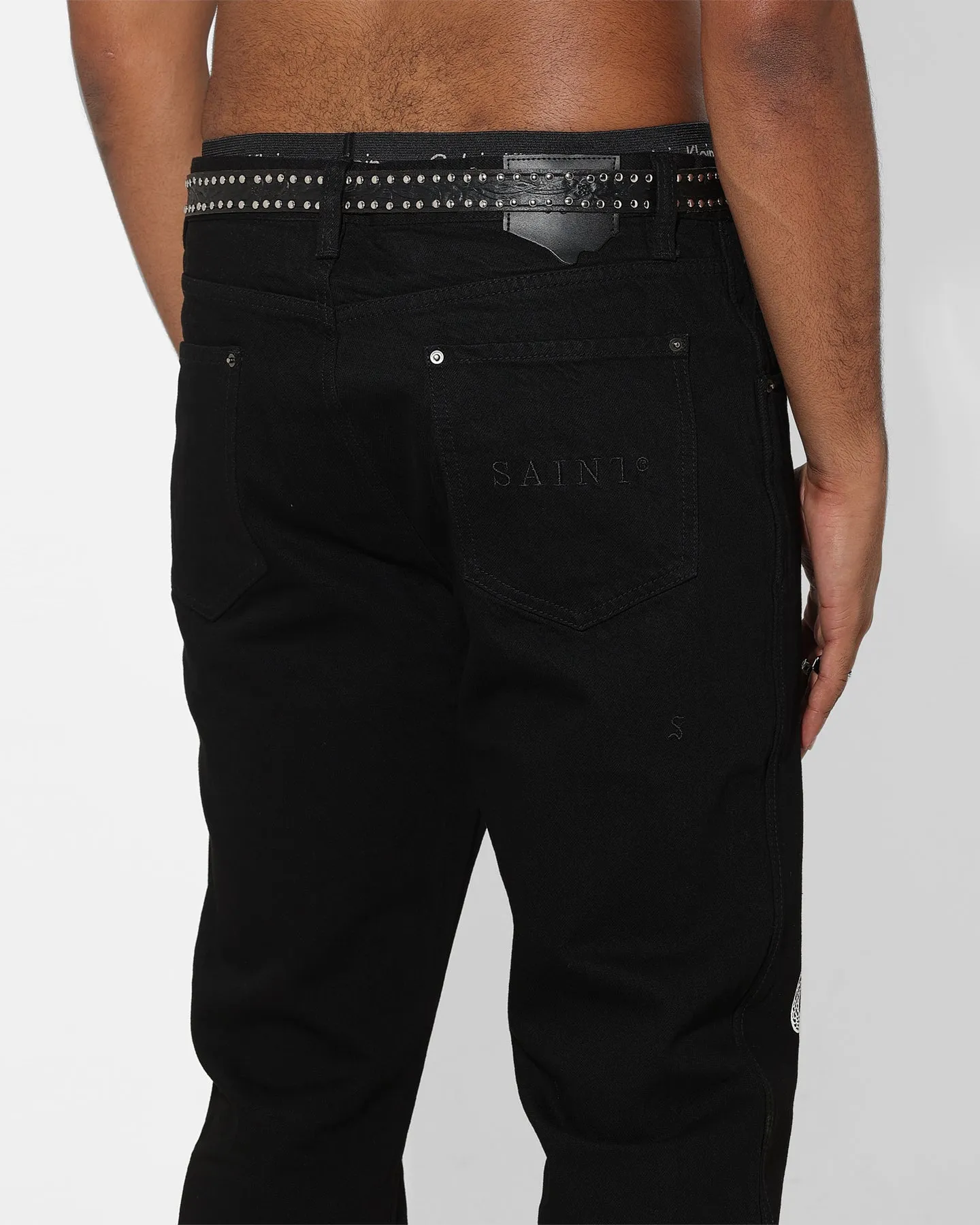 Saint Morta Death Adder Relaxed Jeans Black