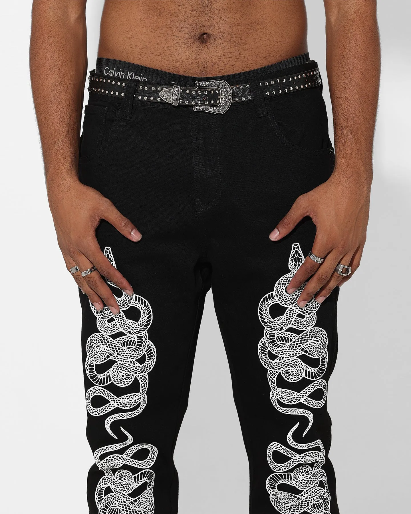 Saint Morta Death Adder Relaxed Jeans Black