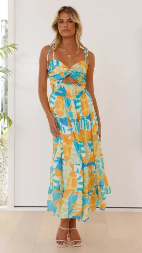 Sexy Tube Top Floral Print Slit Maxi Dress