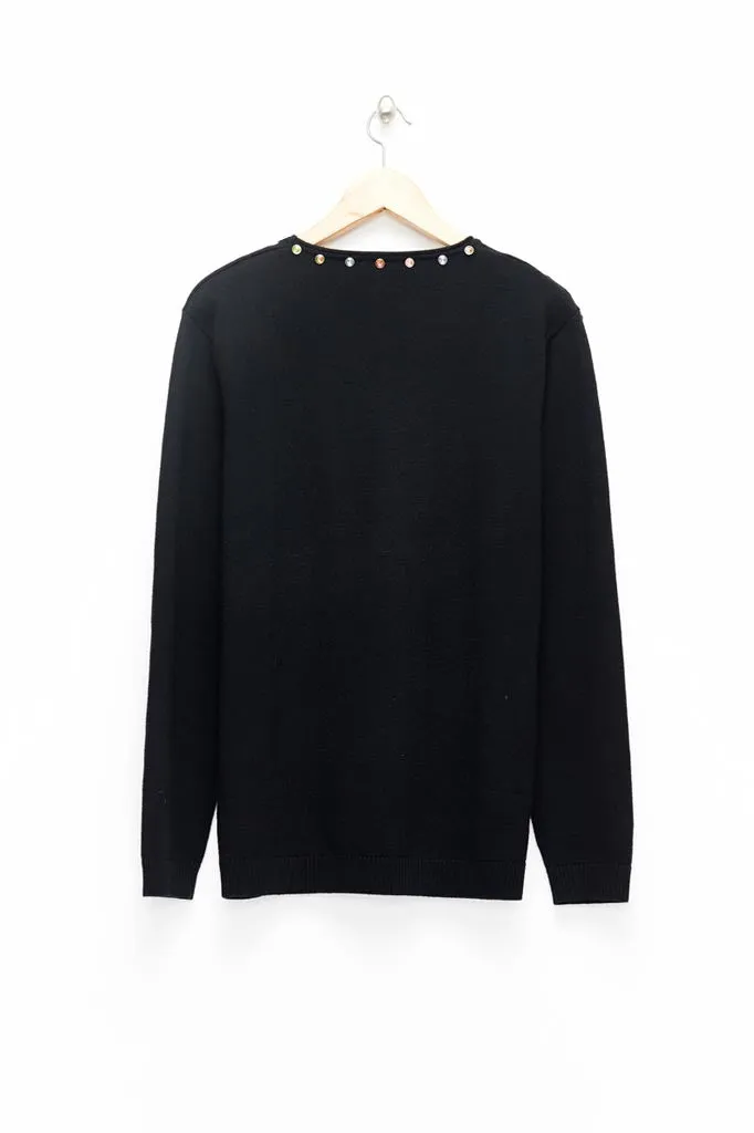 Slade Collection- Diamond Rivet Detailed Knitted Top