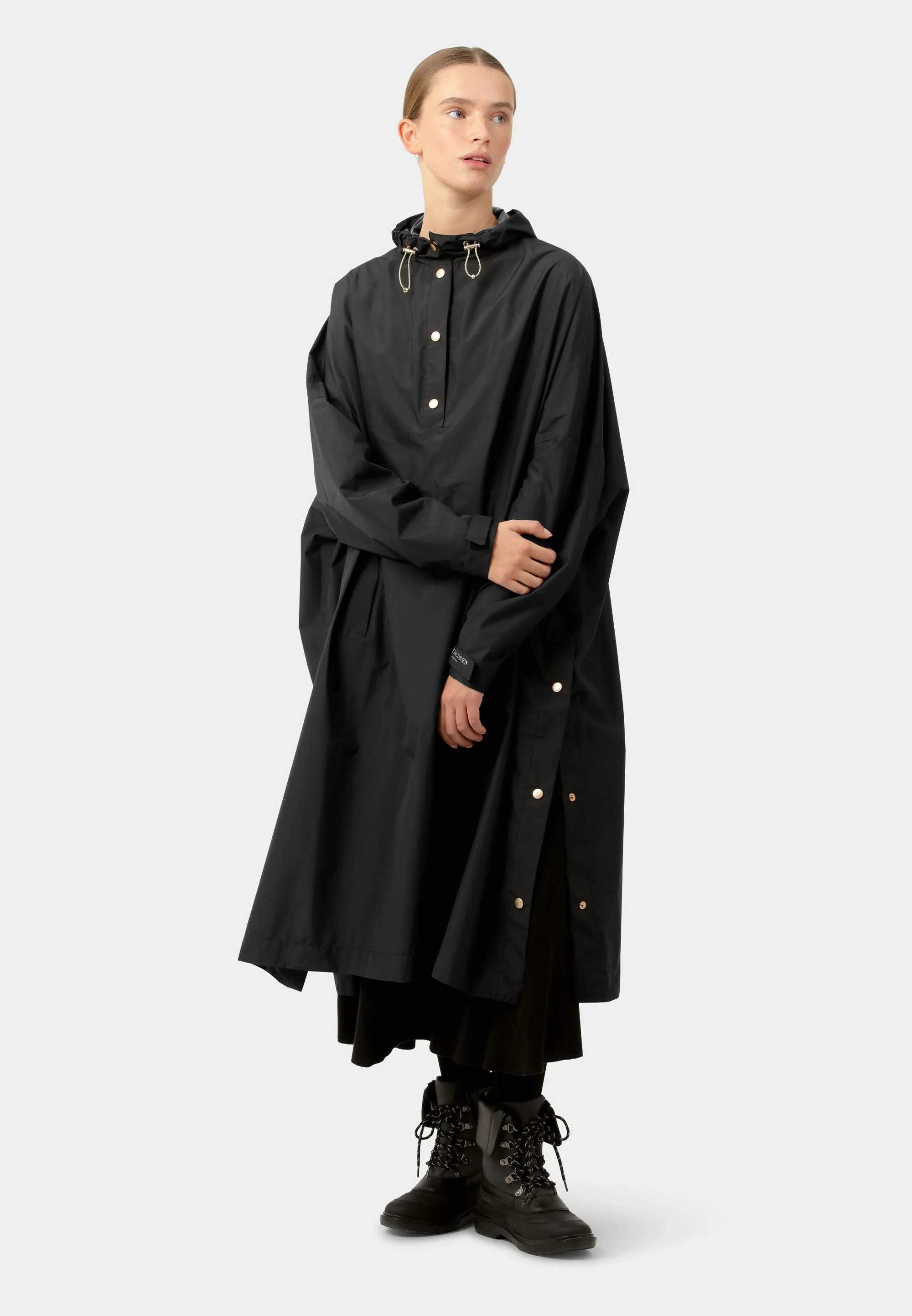 Sleeved Rain Poncho Black