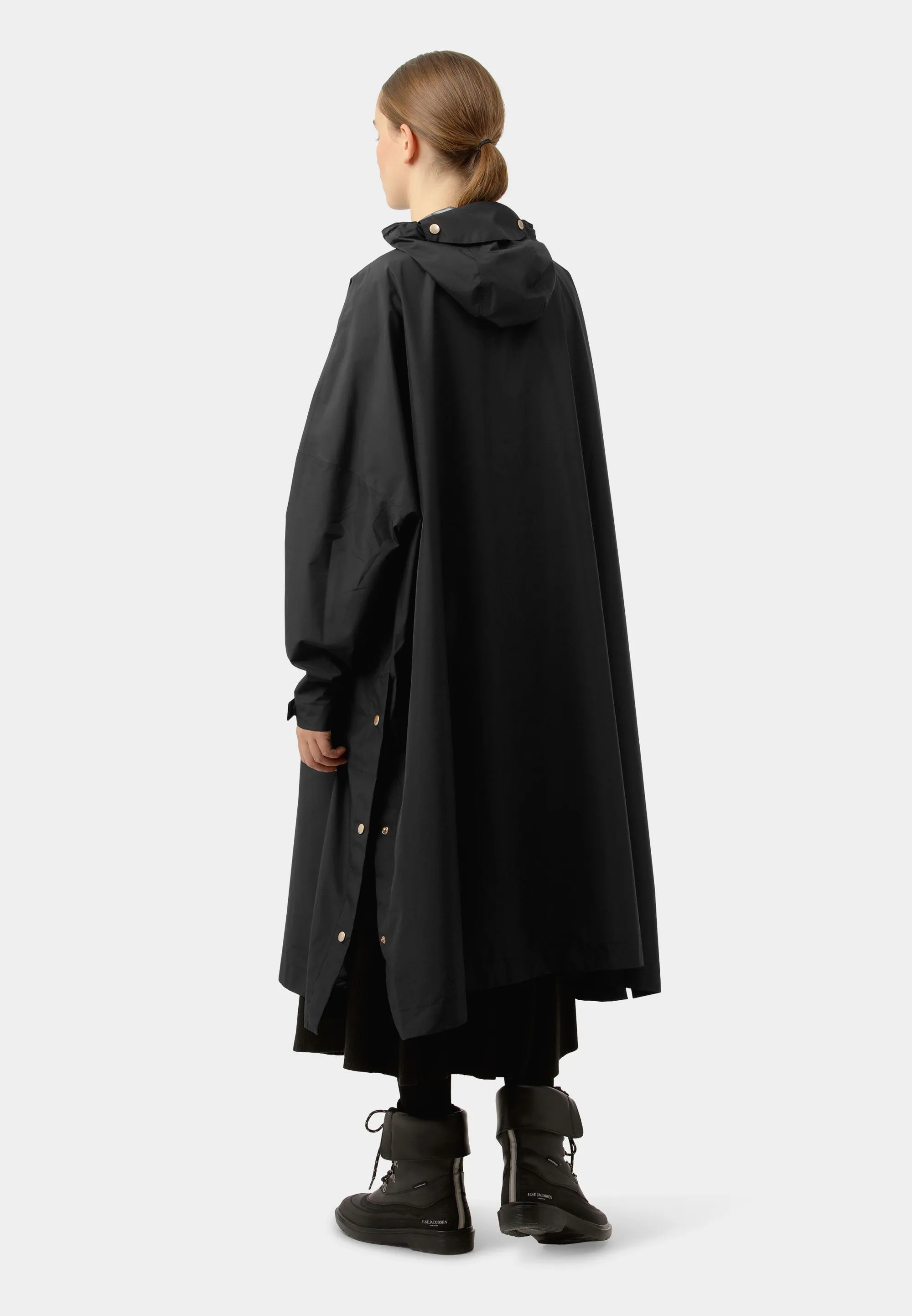 Sleeved Rain Poncho Black