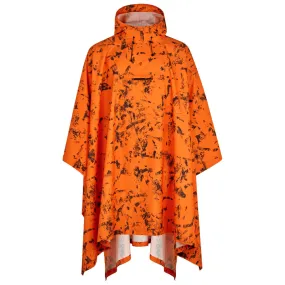 Taxus Camo Rain Poncho - InVis Orange Blaze by Seeland