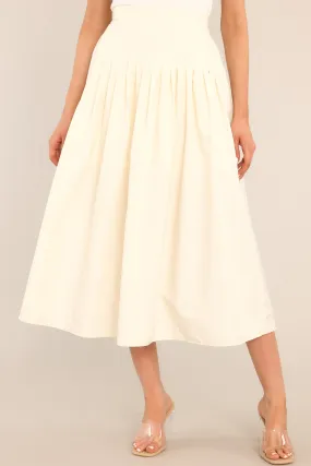 Then There Was One Ivory Midi Skirt