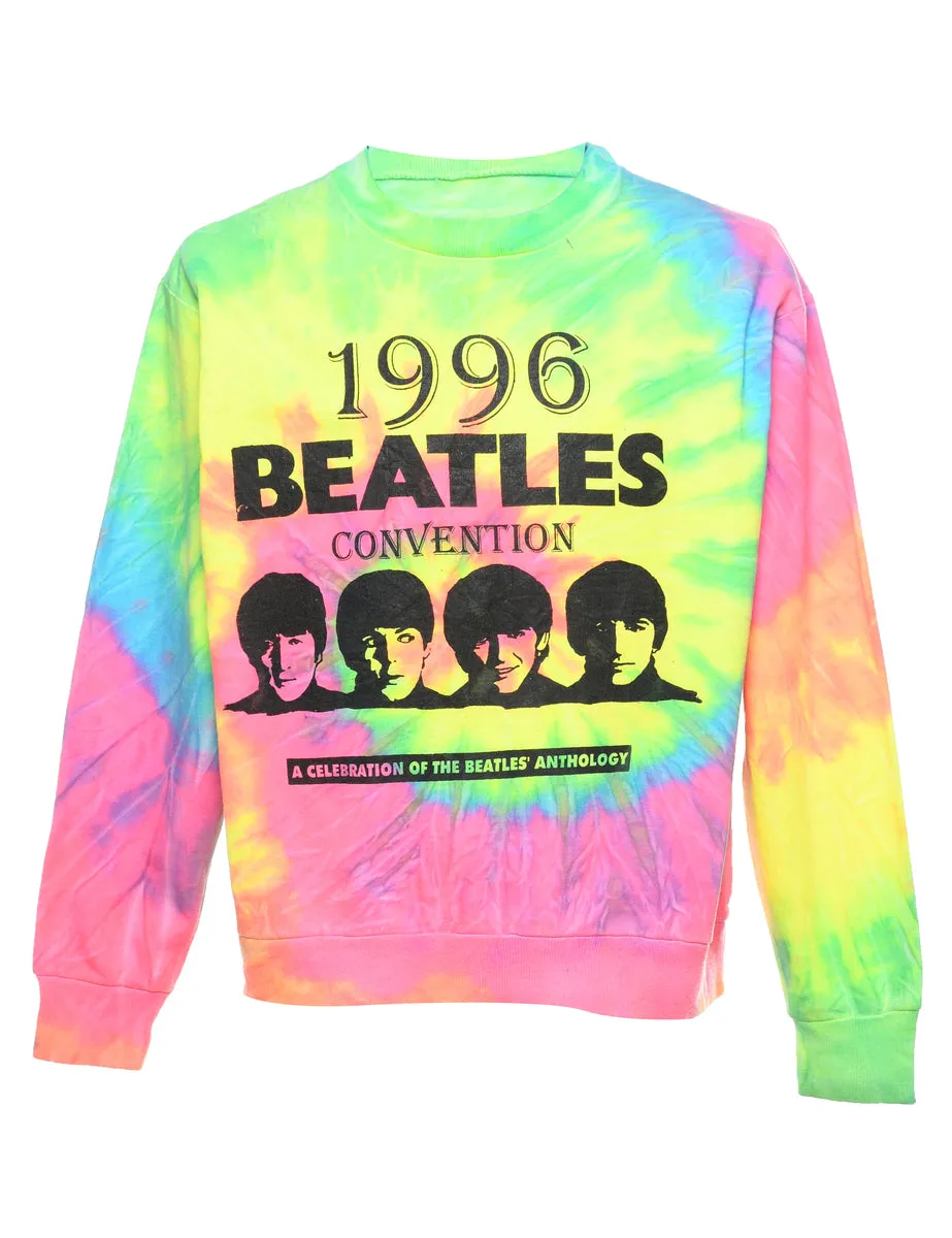 Tie-dye Beatles Convention Multi-Colour Printed Sweatshirt - L