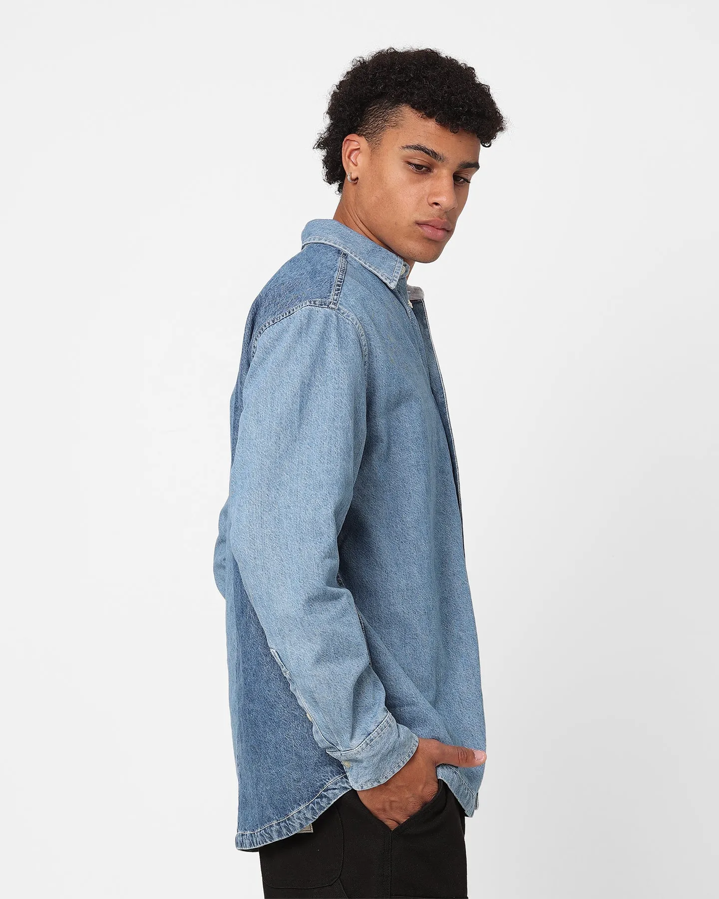 Tommy Jeans Oversized Archive Denim Over Shirt Mid Indigo