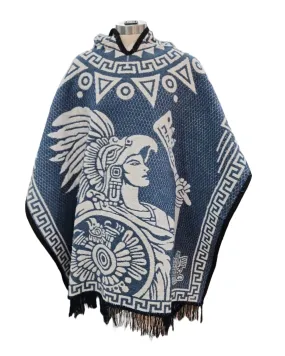 Unisex Mexican Poncho Moctezuma & Eagle