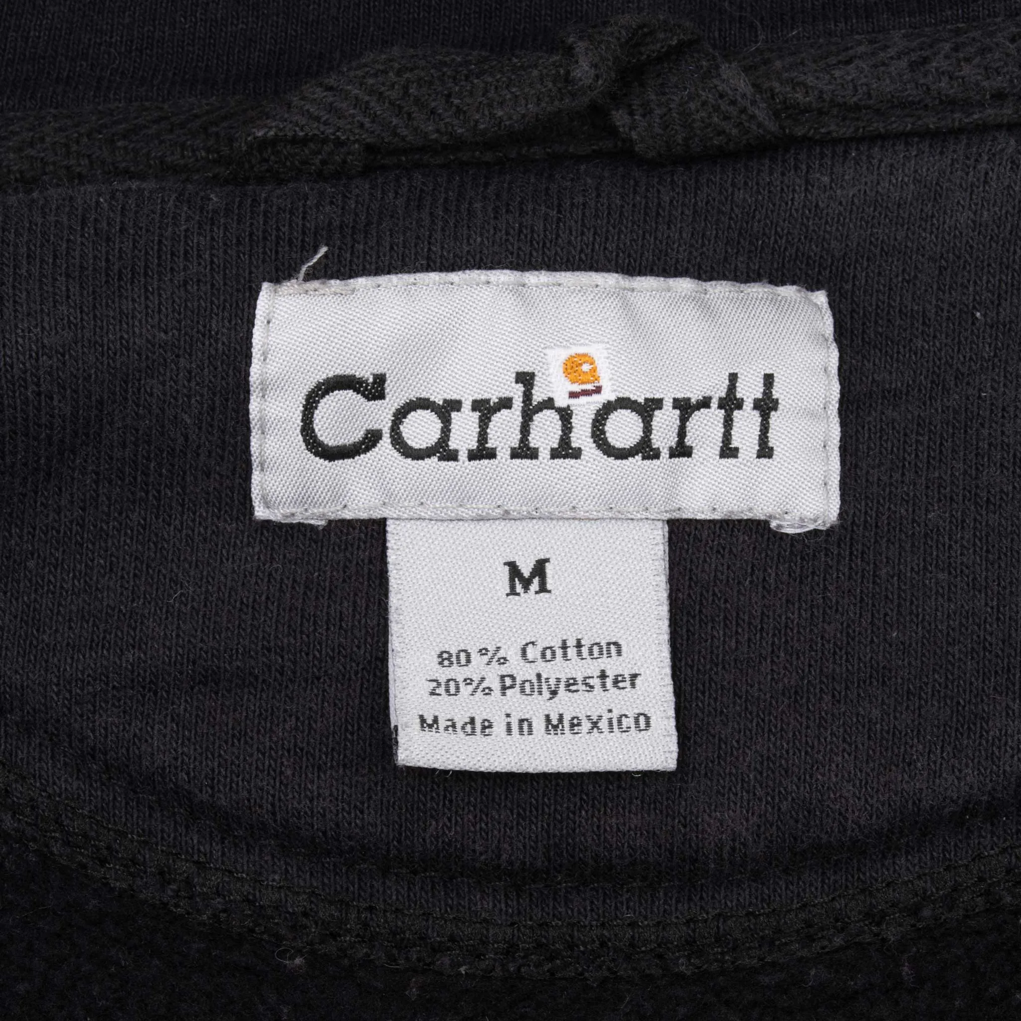 VINTAGE CARHARTT BLACK QUARTER ZIP SWEATSHIRT MEDIUM 2000S