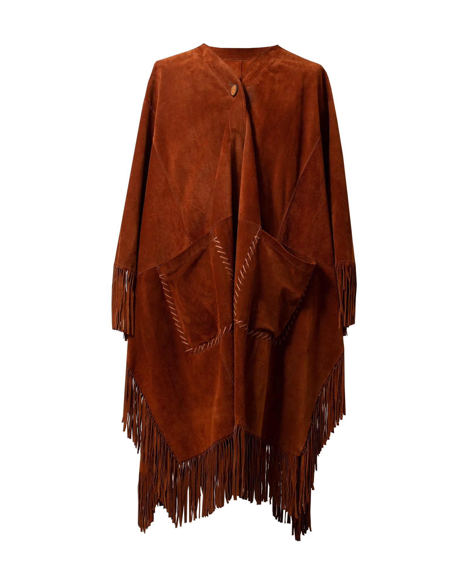 Vintage Suede Poncho