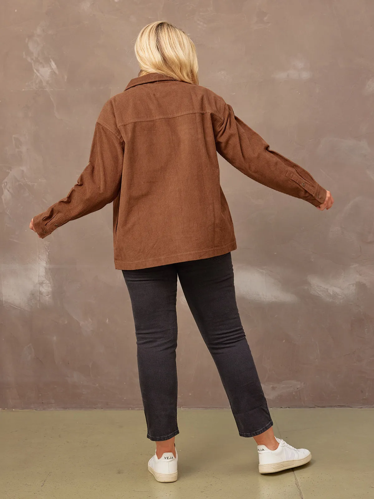 Yasmynn - Corduroy Shacket - Brown